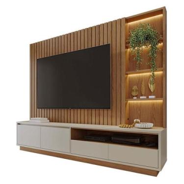 Imagem de Estante Home Theater Cancun Freijó Off White Matte - Colibri