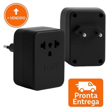 Imagem de Transformador Conversor de Voltagem Bivolt 220v/110v 100W Portátil Tom