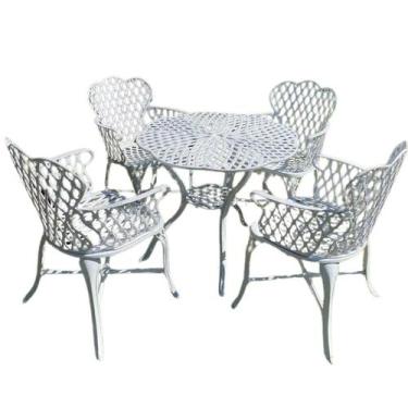 Imagem de Conjunto Viena Bambu Com Braços - NossaKasa Móveis, Branco