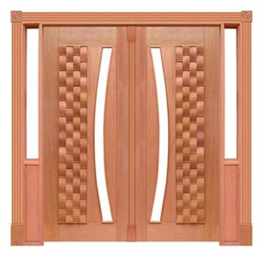 Imagem de Portal Entrada Maciça Pivotante 055 - Madeira, Medida Final de 2,15 m 