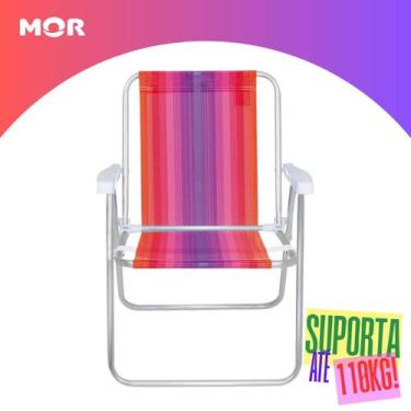 Imagem de Cadeira Alta de Praia em Alumínio Resistente e Compacta Perfeita para 