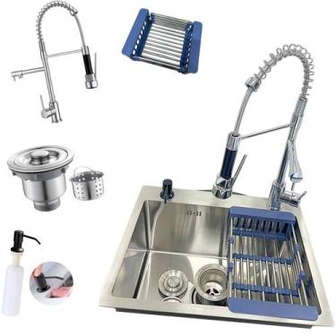 Imagem de Kit Cuba Gourmet 50x40cm C/ Acessórios + Torneira Monocomando - Moreir