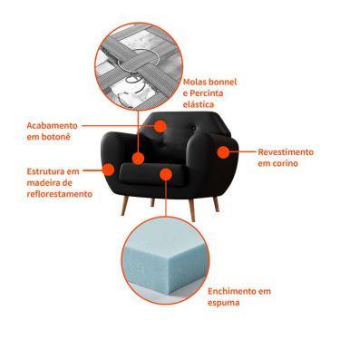 Imagem de Poltrona Beegees Preta