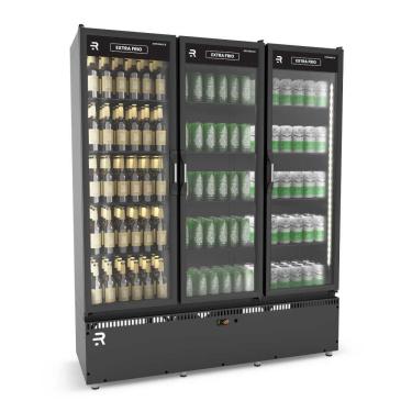 Imagem de Auto Serviço Vanguard Extra Frio 3 Portas Vidro Aquecido Preto/Preto ASVEF3P 220V - Ref...