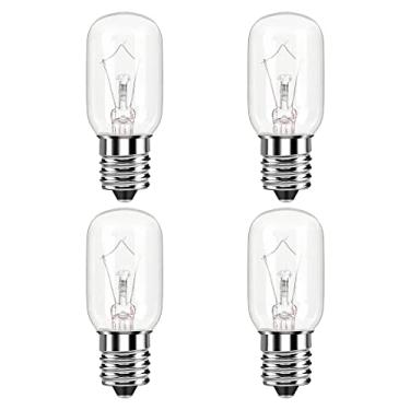 Imagem de Microwave Light Bulb for Appliance Refrigerator, Over Stove Range Hood, Lava Lamp T8 40 Watt 125V E17 Intermediate Base Warm White Replacement as 8206232A, 1890433, AP4512653, WB25X10030 Pack of 4