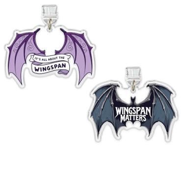 Imagem de Conjunto de 2 peças It's All About The Wingspan, Wingspan Matters Kindle, berloques de plugue de poeira 1,5 polegadas ACOTAR, Bookish, Bat Wing, Fantasy Lightning/Tipo C, acessórios de material
