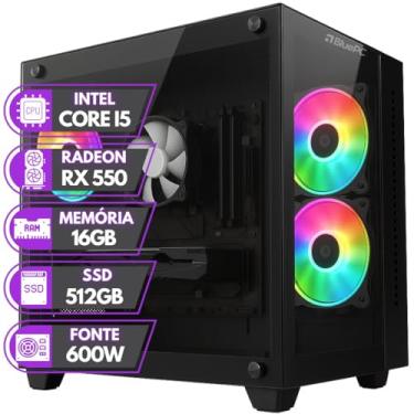 Imagem de PC Gamer BluePC RUSH - Intel Core i5 16GB RAM Radeon RX 550 4GB SSD 512GB - PGBP-RUS1015