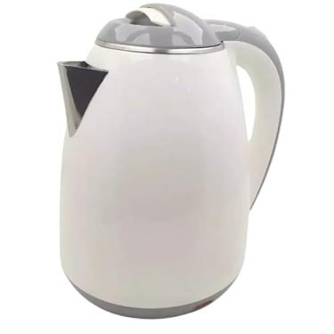 Imagem de CHALEIRA Elétrica (FERVEDOURO) Bule em Aço Inox, Café, Chá, Chimarrão - capacidade de 1,8 Litros 110v ou 220v Portátil Econômica Água Fervente em minutos até 100º em minutos, com praticidade. (Branca)