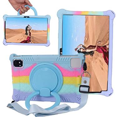 Imagem de AKNICI Capa para tablet de 10,36 polegadas para TECLAST P25T, VASTKING KingPad M10, TCL 10 TABMAX WiFi, OPPO Pad Air, DOOGEE T20, Headwolf Wpad1, UMIDIGI A11 Tablet PC, suporte giratório de 360°/alça