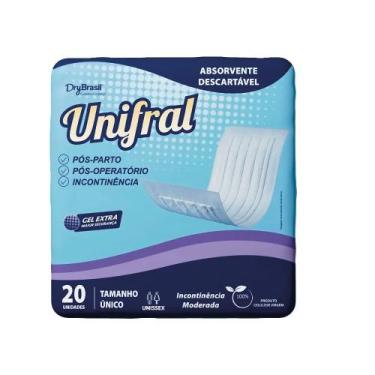 Imagem de Absorvente Geriátrico Unifral Tamanho Único 20 Unidades