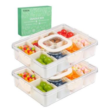 Imagem de Recipiente Snackle Box TCHZA, lavável na máquina de lavar louça, com t