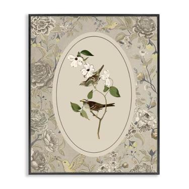 Imagem de Stupell Industries Pássaro e Toile em Neutros Preto Emoldurado Giclée Design de Arte por Radhika Modi, 76 x 61 cm