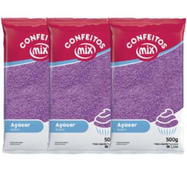 Imagem de Açúcar Colorido Algodão Doce Pipoca Doces Bolo 1,5kg Mix, Lilás