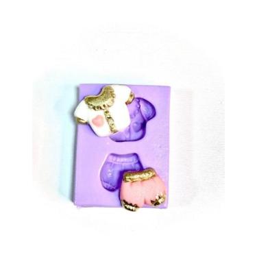 Imagem de F1116 molde de silicone roupinhas bebê confeitaria biscuit - confeitar