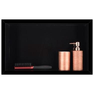 Imagem de Nicho Para Banheiro Em Porcelanato Polido Porta Shampoo Sabonete Organ