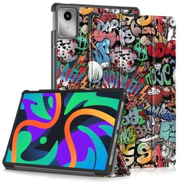 Imagem de Yiernuo Capa compatível com tablet Lenovo Tab M11 2023 TB-330FU / Lenovo Xiaoxin Pad 2024 TB-331FC de 11 polegadas, capa fina e leve de policarbonato com função despertar/hibernar automática, grafite