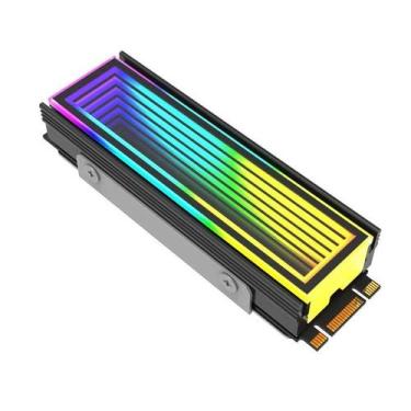 Imagem de Cooler Heatsink ARGB Sync Jumpeak 5V 2280 SSD M2 NVMe Para PC Radiador
