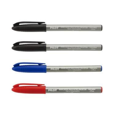 Imagem de Kit 4 Marcadores Pilot Retroprojetor 2.0mm Permanente