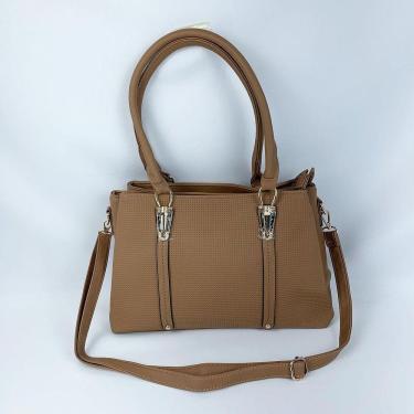 Imagem de Bolsa De Ombro Tote Tranversal Grande Com Alça De Mão caramelo
