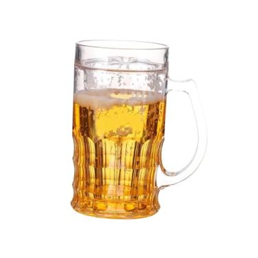 Imagem de IEUDNS Caneca de cerveja falsa com alça para freezer, prática e engraçada, capacidade de 420ml, reutilizável para clube, escritório, casa, aniversário, dia