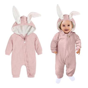 Imagem de Fantasia AGQT Baby Girls Bunny Romper Páscoa Halloween 6-12M