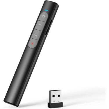 Imagem de Ponteiro PowerPoint Clickers de apresentação, controle remoto de computador com hiperlink sem fio de 2,4 GHz para apresentação, ensino, escritório, conferência