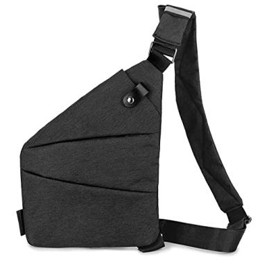 Imagem de Domary Pacote de estilingue fino crossbody mochila leve casual bolsa de tórax para esportes ao ar livre, caminhada, viagem