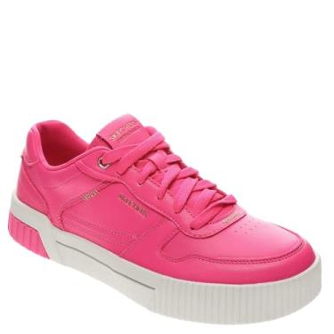 Imagem de Skechers Court Classics Jade-Key Highlights Tênis feminino, Rosa choque, 37