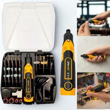 Imagem de Mini Retífica Portátil Multifuncional Sem Fio 57 Acessórios - Oba Oba 