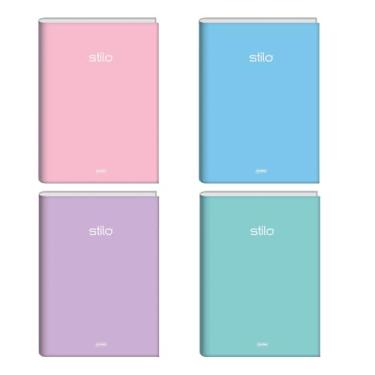 Imagem de Caderno Brochura 1/4 Capa Dura 80Fls 05/Pt Stilo Sortido Pastel Fsc