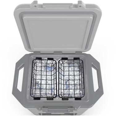 Imagem de Cesta térmica compatível com Ninja FrostVault 30 qt HardCooler e Cooler com rodas, cesta de armazenamento de artigos secos de aço inoxidável, cesta para guardar itens menores (2 unidades)