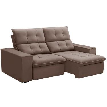 Imagem de Sofá Retrátil Reclinável Para Sala 3 Lugares 230cm Vincent F04 Veludo Rosê - Lyam Decor