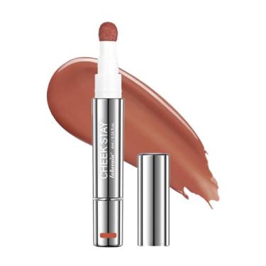 Imagem de Blush líquido para bochechas, creme de blush de longa duração para bochechas radiantes, acabamento orvalhado natural (#5 tijolo quente, 1 peça)