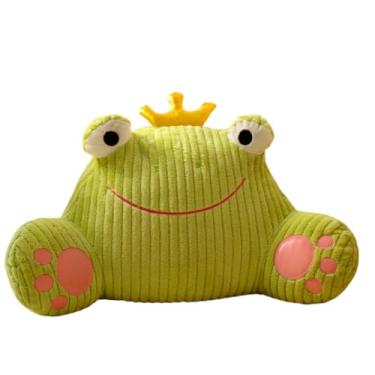 Imagem de Gujuja Almofada de leitura para encosto com braços, almofadas de descanso de cama fofas para sentar na cama, escritório, cadeira, almofada para decoração de carro e casa