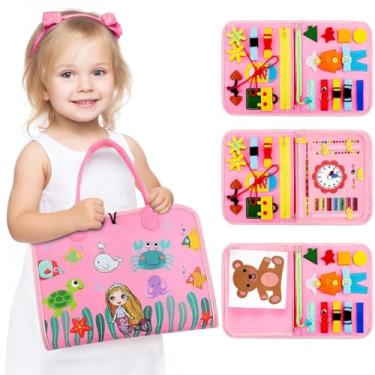 Imagem de Placa de Montessori Sensorial para Crianças Brinquedo Educativo (Rosa)