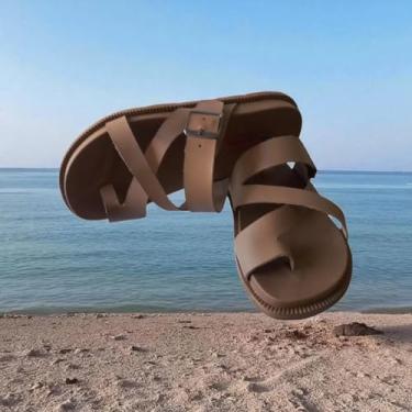 Imagem de CHINELO BABUCHE BIRKEN DE COURO FEMININO COMFORT LA HOYA REF 25507 (CARAMELO, BR, Adulto, Numérico, 39)