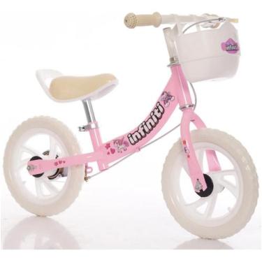 Imagem de Bicicleta Balance Infiniti Kids Aro 12 Rosa Com Branco