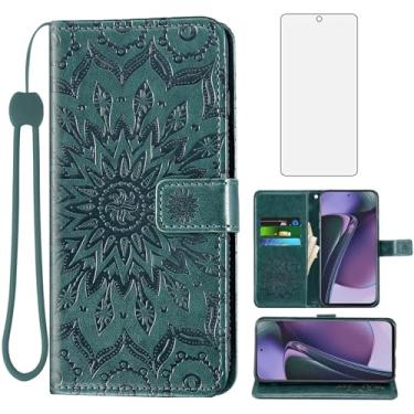 Imagem de Asuwish Capa de telefone para Motorola Moto G Stylus 5G 2023 carteira com protetor de tela de vidro temperado e capa flip fina de couro com suporte para cartão acessórios para celular GStylus G5