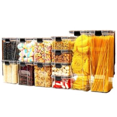 Imagem de Monte seu Kit Pote Hermético para Mantimentos de Cozinha Dispensa Armário Plástico(Kit 11-12 Potes)