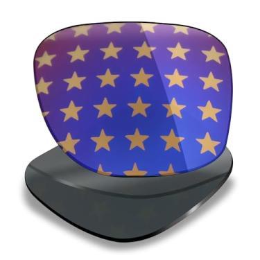 Imagem de Mryok Lentes de reposição polarizadas para óculos de sol Oakley Drop Point OO9367, HD Polarized, proteção UV, resistente a impactos e ajuste perfeito - Golden Stars