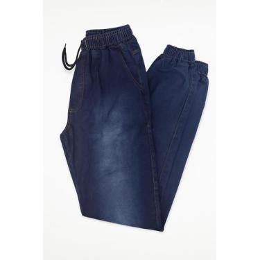 Imagem de Calça masculina Com Bolsos Estilo jogger - Valentes Toys, Escuro jeans