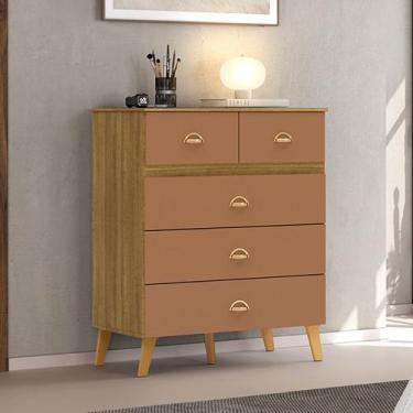 Imagem de Cômoda Quarto 91cm com 5 Gavetas Isadora V01 - D'Rossi - D Rossi, Natu
