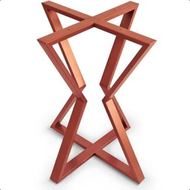 Imagem de Base Pé De Mesa Estilo Industrial Tampos 100x100cm Stelar - Loja da Is