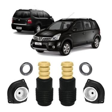 Imagem de 2 Kit Dianteiro Livina 2009 A 2014 Coxim Rolamento Batente