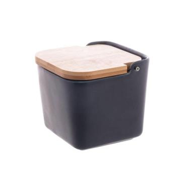 Imagem de Saleiro De Ceramica C/Tampa De Bambu - Wolff