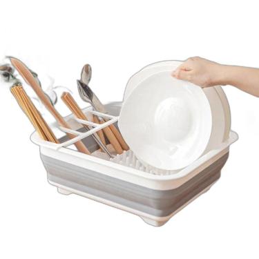 Imagem de Escorredor Louças Prato Retrátil Silicone Retrátil Secador