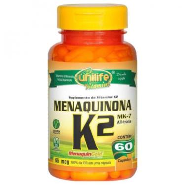 Imagem de Vitamina K2 Menaquinona 60 Capsulas De 500Mg - Unilife