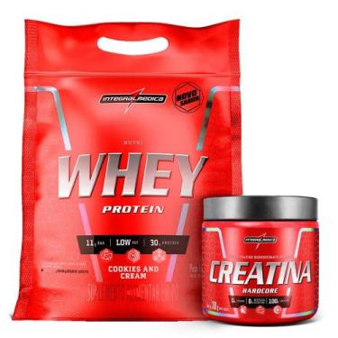 Imagem de Kit Creatina Hardcore 300g Hipercalórico Nutriwhey Super Mass Gainer 9