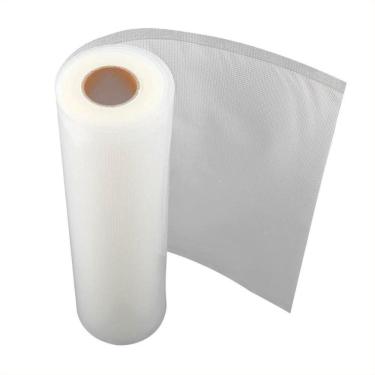Imagem de Rolo Bobina Saco Embalagem Seladora A Vacuo Ranhuras 20 Cm