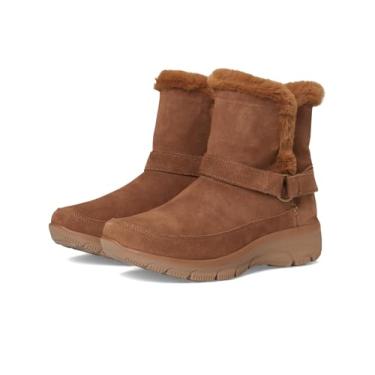 Imagem de Skechers Bota feminina Easy Going-Dreamers Luxe Vibe Hands Free Slip-ins cano médio, Castanho, 35